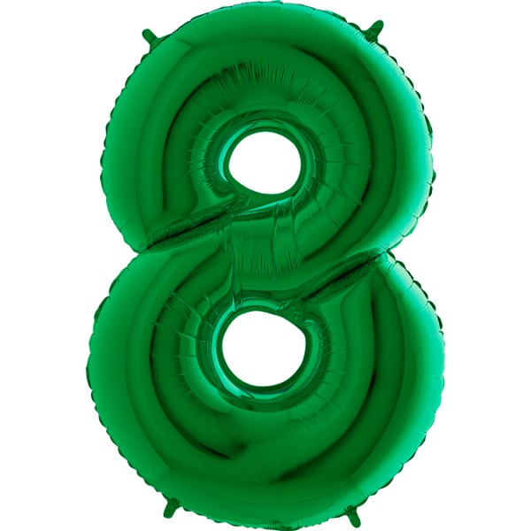 Grabo Folienballon Zahl 8 Green 100cm/40"