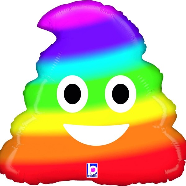 Betallic Folienballon Emoji Rainbow Poo 50cm/20"