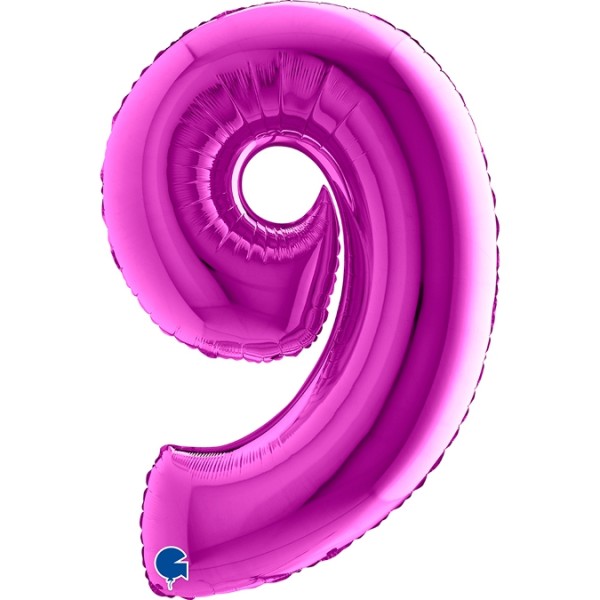 Grabo Folienballon Zahl 9 Purple 100cm/40"