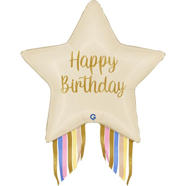 Grabo Folienballon Shape "Starbust Birthday"