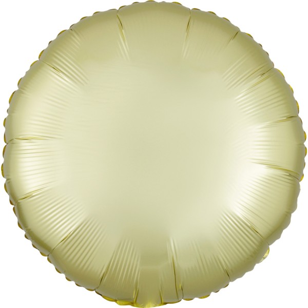 Anagram Folienballon Rund Satin Luxe Pastel Yellow 45cm/18"