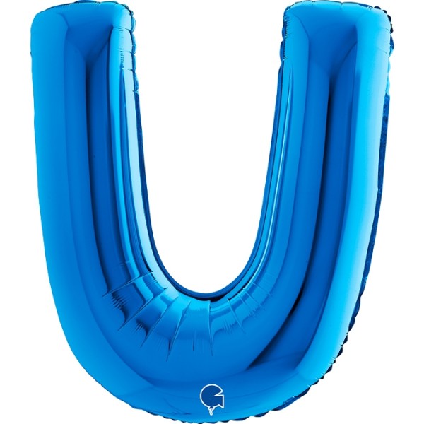Grabo Folienballon Buchstabe U Blue 100cm/40"