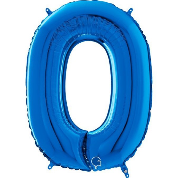 Grabo Folienballon Zahl 0 Blue 66cm/26"