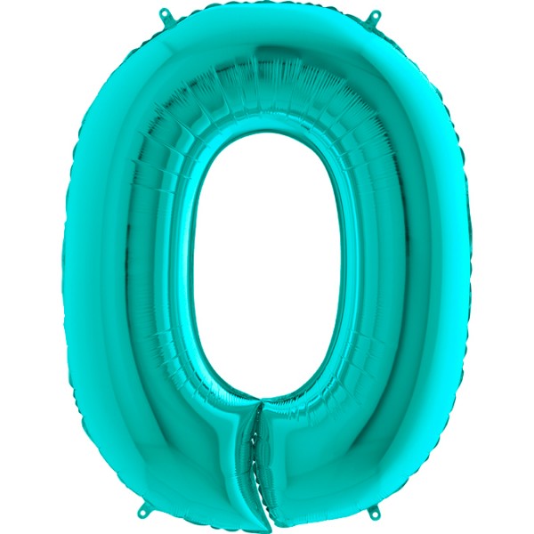 Grabo Folienballon Zahl 0 Tiffany 100cm/40"