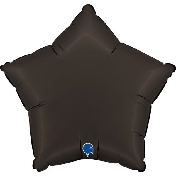 Grabo Folienballon Star Satin Satin Fumé Black 45cm/18"