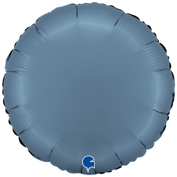 Grabo Folienballon Rund Satin Blue Jeans 45cm/18"