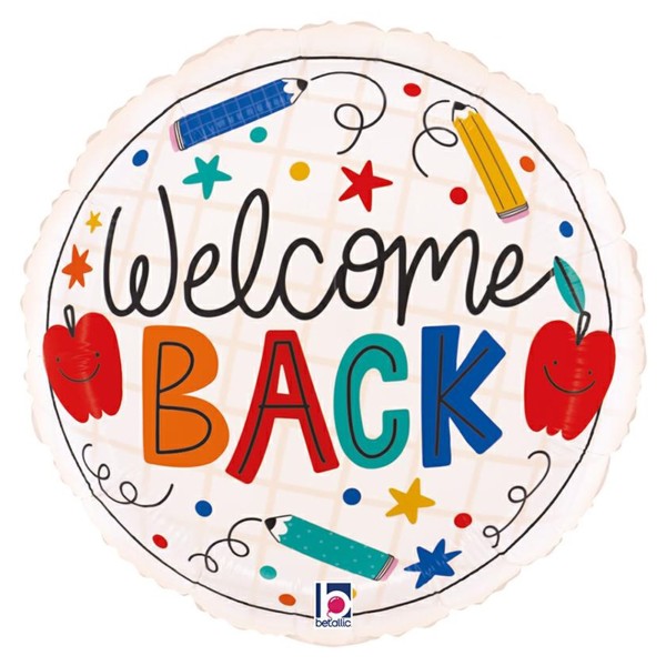 Betallic Folienballon Welcome Back Doodles 45cm/18"