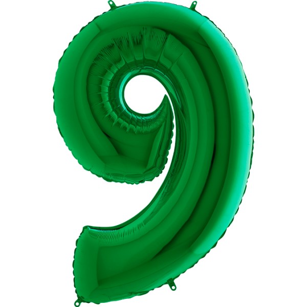 Grabo Folienballon Zahl 9 Green 100cm/40"