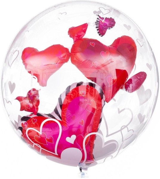 Qualatex Double Bubble Lovely Hearts 60cm/24"