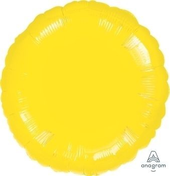 Anagram Folienballon Rund Metallic Yellow 45cm/18"