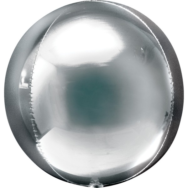 Anagram Folienballon Orbz Silver 40cm/16"