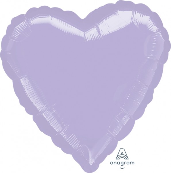 Anagram Folienballon Herz Metallic Pearl Pastell Flieder (Lilac) 45cm/18"