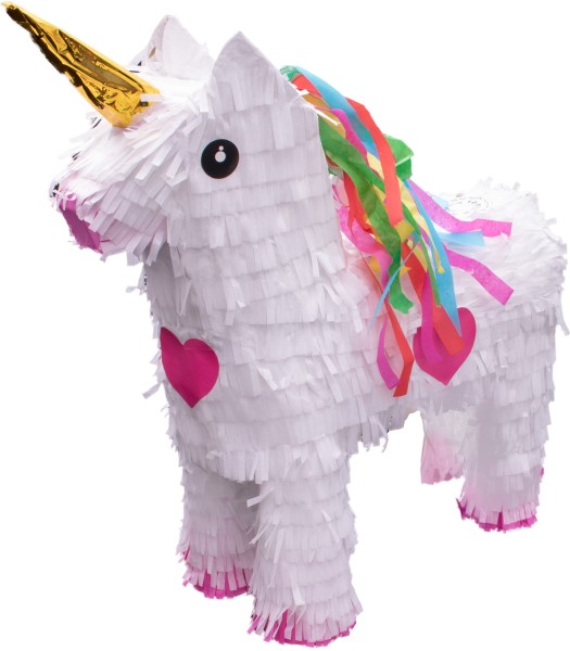 Goodtimes Pinata Einhorn Weiß mit Goldenem Horn