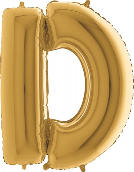 Grabo Folienballon Buchstabe D Gold 100cm/40"