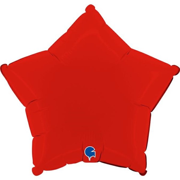 Grabo Folienballon Star Matte Red 45cm/18"