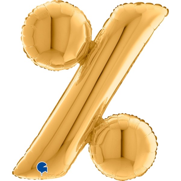Grabo Folienballon Zeichen % Gold 100cm/40"