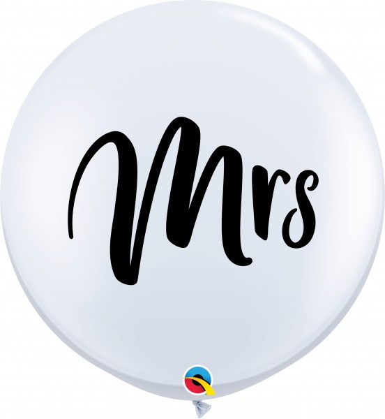 Qualatex Latexballon Mrs. White 90cm/3' 2 Stück