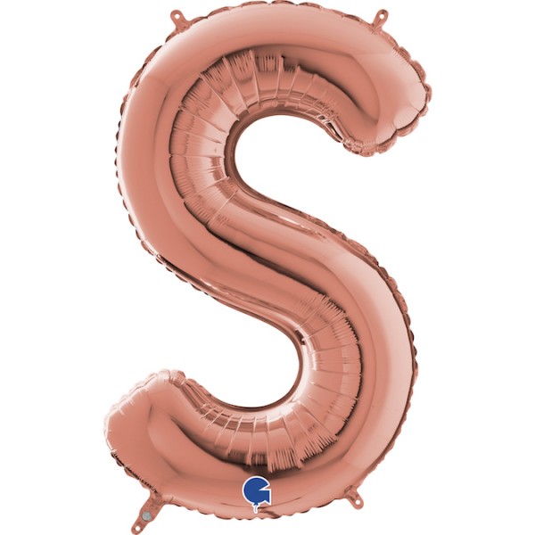 Grabo Folienballon Buchstabe S Rose Gold 100cm/40"