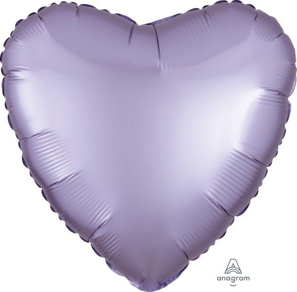 Anagram Folienballon Herz Satin Luxe Pastel Lilac 45cm/18"