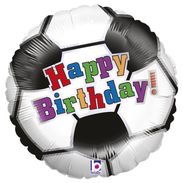Betallic Folienballon Soccer Ball Birthday 45cm/18"