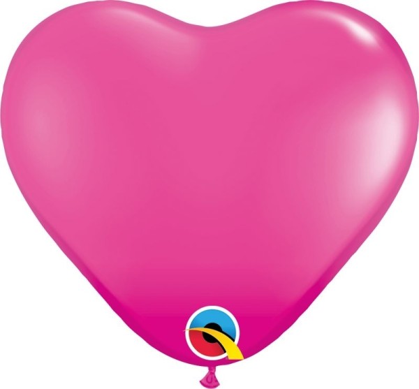 Qualatex Latexballon Fashion Wild Berry Heart 15cm/6" 100 Stück