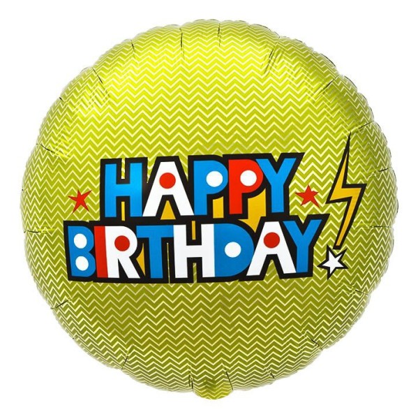 Northstar Folienballon Happy Birthday Bolt 45cm/18"