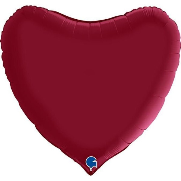 Grabo Folienballon Herz Satin Cherry 90cm/36"