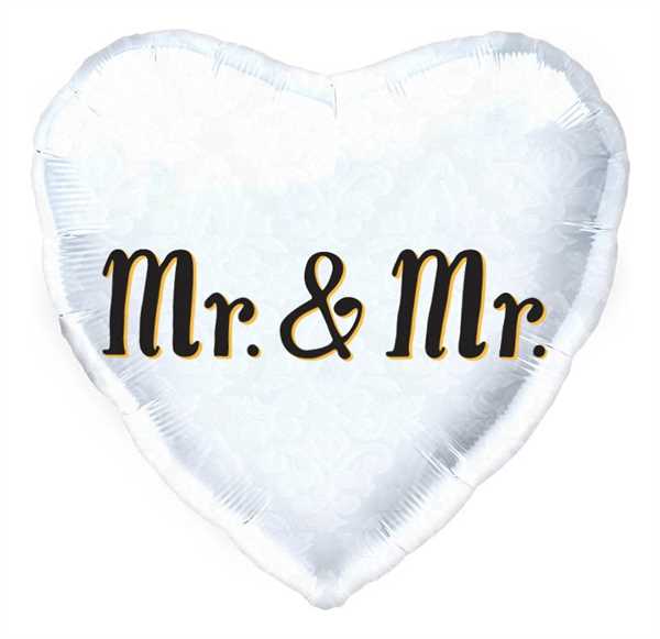 Northstar Folienballon Mr. & Mr. Heart 45cm/18"