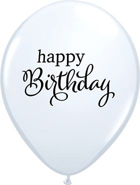Qualatex Latexballon Simply Happy Birthday White 28cm/11" 25 Stück
