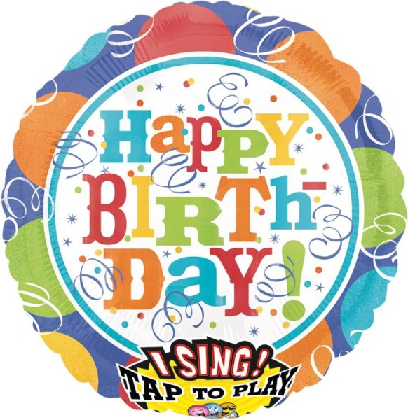 Anagram Folienballon Sing-A-Tune Balloons & Streamers Happy Birthday 70cm/28"