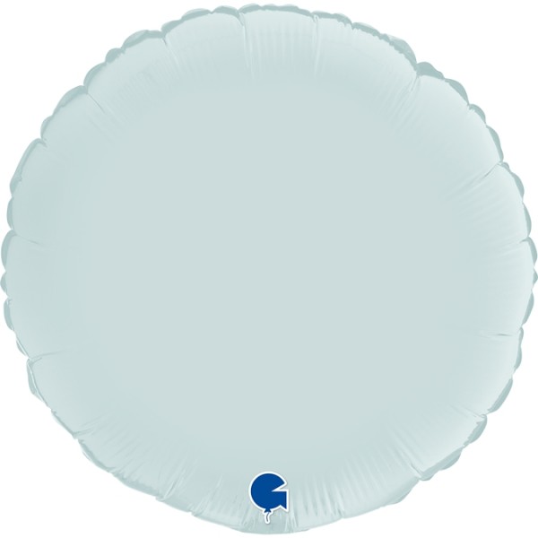 Grabo Folienballon Rund Satin Pastell Blau 45cm/18"