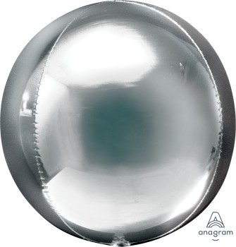 Anagram Folienballon Orbz 40cm Durchmesser Silber (Silver)