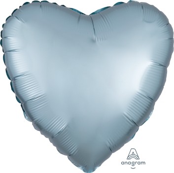Anagram Folienballon Herz 45cm Durchmesser Satin Luxe Pastell Blau (Pastel Blue)