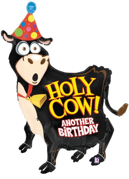 Betallic Folienballon Holy Cow Birthday 95cm/38"