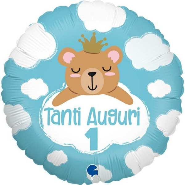 Betallic Folienballon Auguri 1 Bambino 45cm/18"