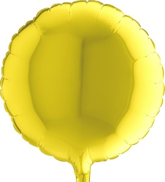 Grabo Folienballon Rund Yellow 23cm/9"