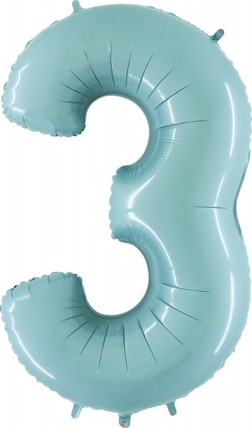 Folienballon Zahl Türkis 100cm