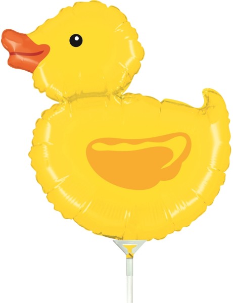 Betallic Folienballon Ducky Mini 35cm/14" luftgefüllt mit Stab