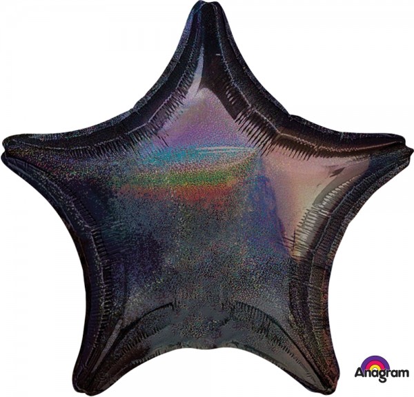 Anagram Folienballon Stern Black Dazzler 50cm/20"