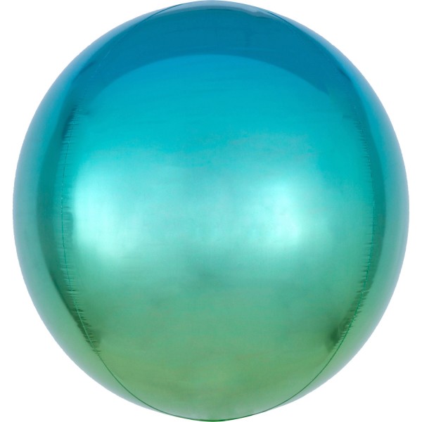 Anagram Folienballon Orbz Ombré Blue & Green 40cm/16"