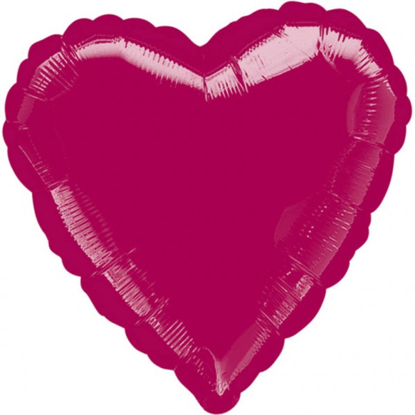 Anagram Folienballon Herz Burgundy 45cm/18"