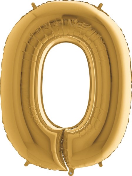 Grabo Folienballon Zahl 0 Gold5 100cm/40"