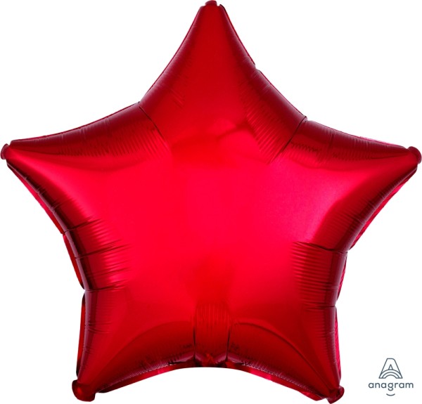 Anagram Folienballon Stern Metallic Red 50cm/20"