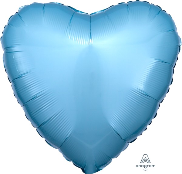 Anagram Folienballon Herz Metallic Pearl Pastel Blue 45cm/18"