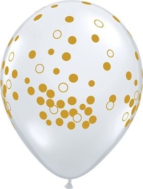 Qualatex Latexballon Confetti Dots 28cm/11" 25 Stück