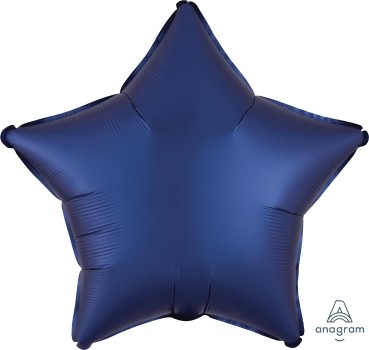 Anagram Folienballon Stern 50cm Durchmesser Satin Luxe Dunkelblau (Navy)