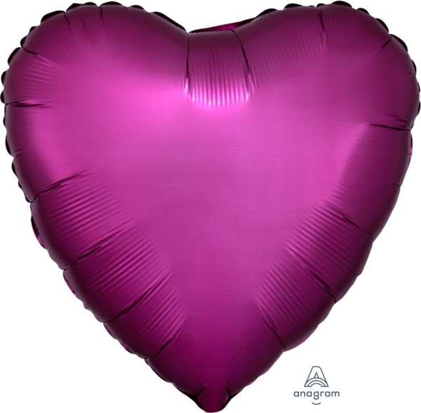 Anagram Folienballon Herz Satin Luxe Pomegranate 45cm/18"