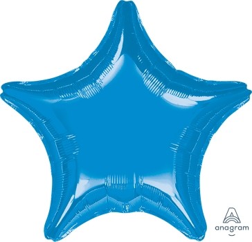 Anagram Folienballon Jumbo Stern 80cm Durchmesser Metallic Blau (Blue)