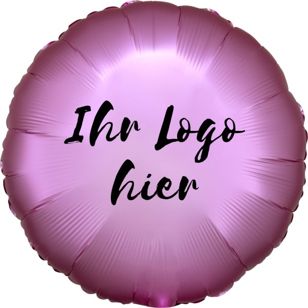 Folien-Werbeballon Rund Satin Luxe Flamingo 45cm/18" 1-Seitig bedruckt