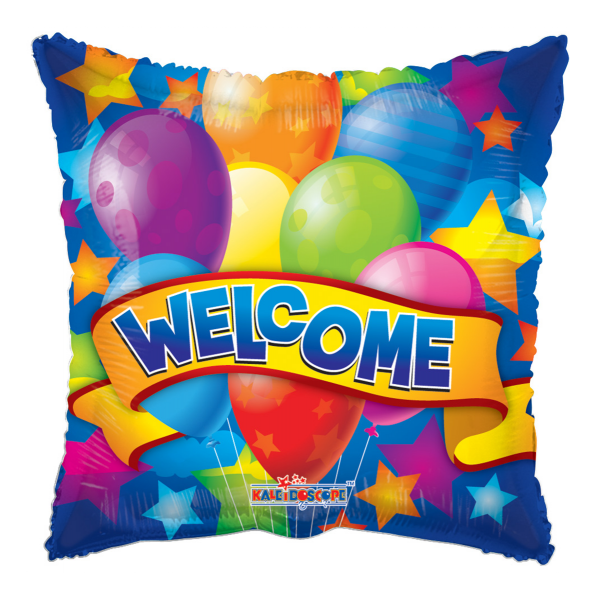 Kaleidoscope Folienballon Willkommen Festlich K-Light 43cm/17"